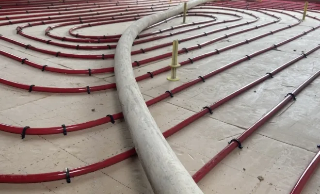 Chape liquide Anhydrite dans une extension à ROCHETAILLE, Villefranche-sur-Saône, TECH'SOLS – Les Chapes Beaujolaises